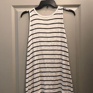 Black and white striped tank
